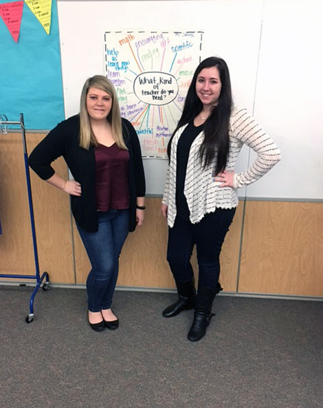 BrittanyDeMarsElizabethJanney Teachers Brittany DeMars and Elizabeth Janney