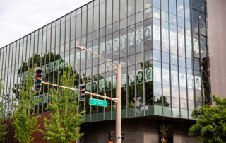 Photos from Skyview High School's Inside Out project are displayed at the Vancouver Community Library