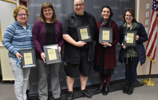From left: Carrie Mason, Val Seeley, Charles Swarts, Shanna Baird and Alicia Flanigan